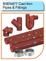 BSEN877 Cast Iron Pipes & Fittings